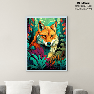 Sowpeace Harmony: Find Your Handcrafted Abstract Wolf – Premium Indian-Inspired Canvas Art for Contemporary Home Decoration