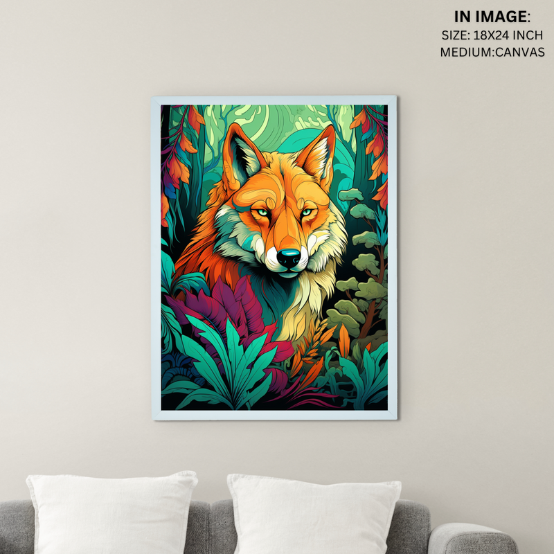Sowpeace Harmony: Find Your Handcrafted Abstract Wolf – Premium Indian-Inspired Canvas Art for Contemporary Home Decoration – view 5