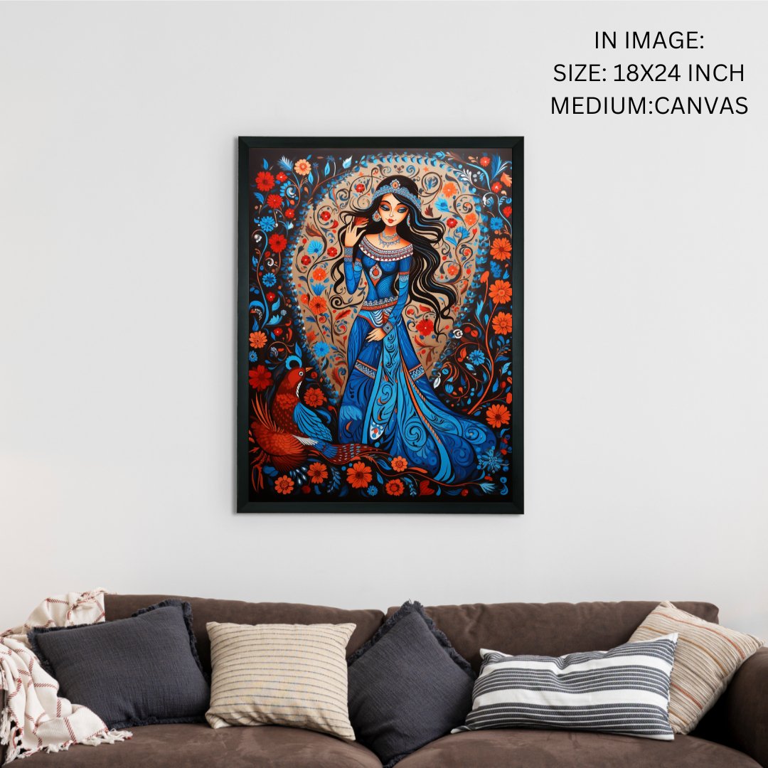 Discover Inner Peace: Sowpeace Handcrafted Flower Aura Art – Premium Indian-Inspired Canvas Print for Elegant Home Decor