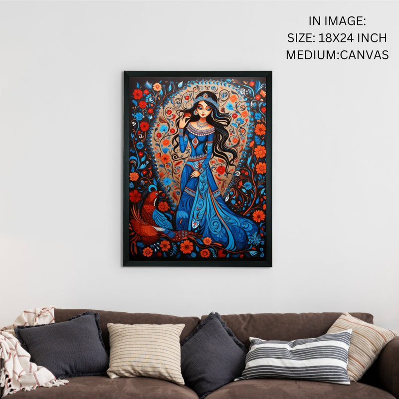 Discover Inner Peace: Sowpeace Handcrafted Flower Aura Art – Premium Indian-Inspired Canvas Print for Elegant Home Decor – view 6