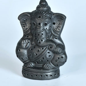 Divine Blessing: Unique Black Terracotta Ganesh Home Decor - decor - Sowpeace - Divine Blessing: Unique Black Terracotta Ganesh Home Decor - Terr - bter - TT - GGB - Sowpeace