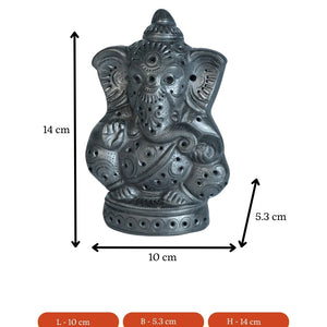 Divine Blessing: Unique Black Terracotta Ganesh Home Decor - decor - Sowpeace - Divine Blessing: Unique Black Terracotta Ganesh Home Decor - Terr - bter - TT - GGB - Sowpeace