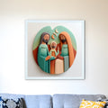 Divine Harmony: Sowpeace Abstract Jesus Family Canvas – Premium Indian - Inspired Wall Art for Elegant and Faithful Home Decoration - Wall painting - Chitran by sowpeace - Divine Harmony: Sowpeace Abstract Jesus Family Canvas – Premium Indian - Inspired Wall Art for Elegant and Faithful Home Decoration - CH - WRT - JFA - Sowpeace