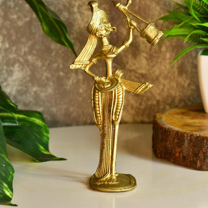 Dokra Boul: Brass Tabletop Art Decor - Dhokra - Sowpeace - Dhokra tabletop - Dokra