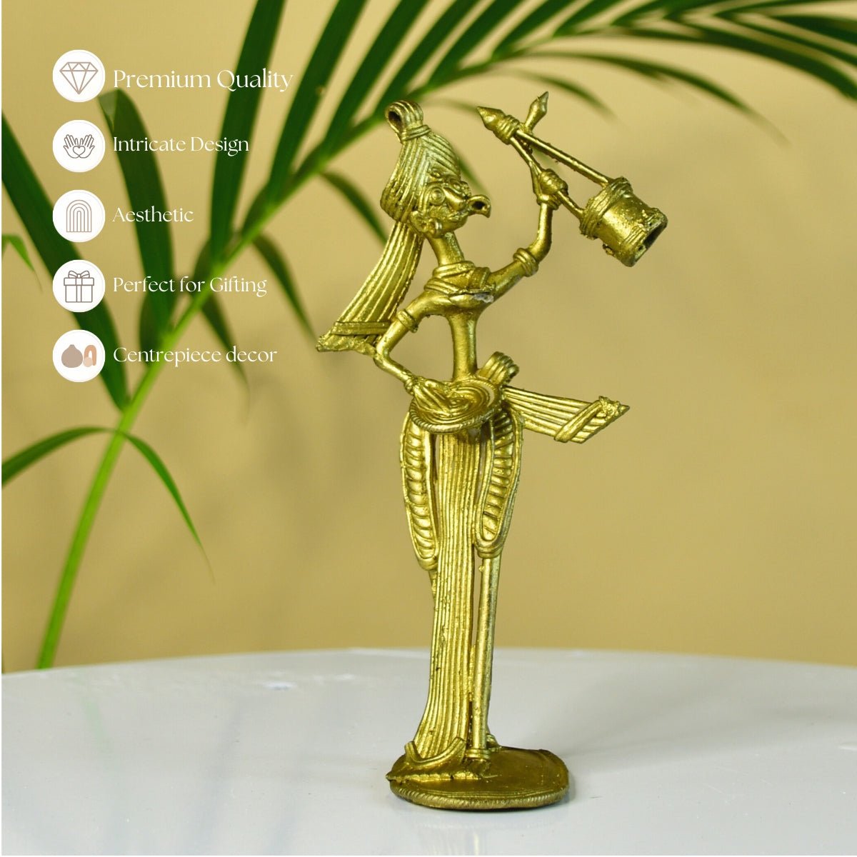 Dokra Boul: Brass Tabletop Art Decor