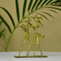 Dokra Couple: Brass Tabletop Artistry Decor - Dhokra - Sowpeace - Dhokra tabletop - Dokra