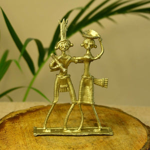 Dokra Couple: Brass Tabletop Artistry Decor - Sowpeace - Dokra Couple: Brass Tabletop Artistry Decor - Dok - DKL - BR - TT - Sowpeace