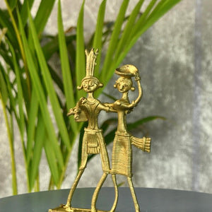 Dokra Couple: Brass Tabletop Artistry Decor - Sowpeace - Dokra Couple: Brass Tabletop Artistry Decor - Dok - DKL - BR - TT - Sowpeace