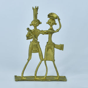 Dokra Couple: Brass Tabletop Artistry Decor - Sowpeace - Dokra Couple: Brass Tabletop Artistry Decor - Dok - DKL - BR - TT - Sowpeace