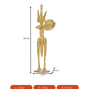 Dokra Drummer: Artisan Brass Tabletop Decor Masterpiece - Sowpeace - Dokra Drummer: Artisan Brass Tabletop Decor Masterpiece - Dok - DMR - BR - TT - Sowpeace