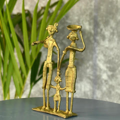 Dokra Family T1: Handcrafted Brass Tabletop Decor Masterpiece - Additional View