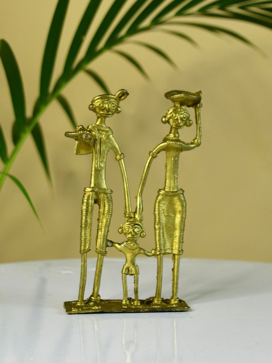 Dokra Family T1: Handcrafted Brass Tabletop Decor Masterpiece - Sowpeace - Dokra Family T1: Handcrafted Brass Tabletop Decor Masterpiece - Dok - DF1 - BR - TT - Sowpeace