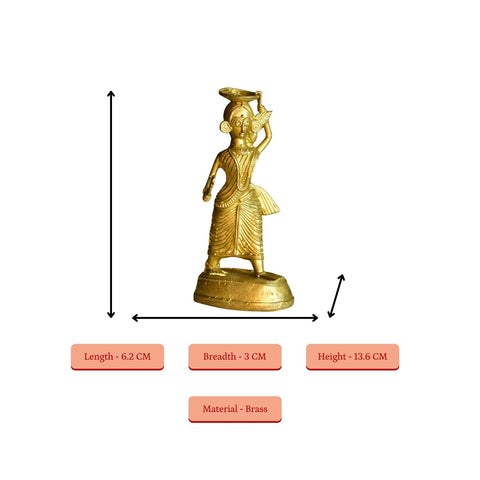 Vastu Principles for Dokra Farmer Lady: Brass Tabletop Decor Grace