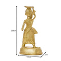 Dokra Farmer Lady: Brass Tabletop Decor Grace - Dhokra - Sowpeace - Dhokra tabletop - Dokra