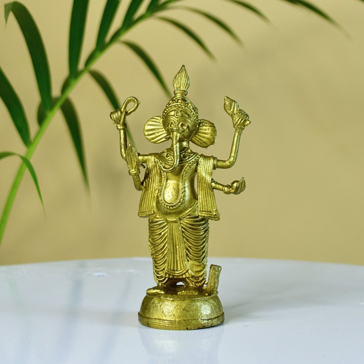 Dokra Ganesh: Brass Tabletop Masterpiece for Unique Home Decor - Dhokra - Sowpeace - Dhokra tabletop - Dokra