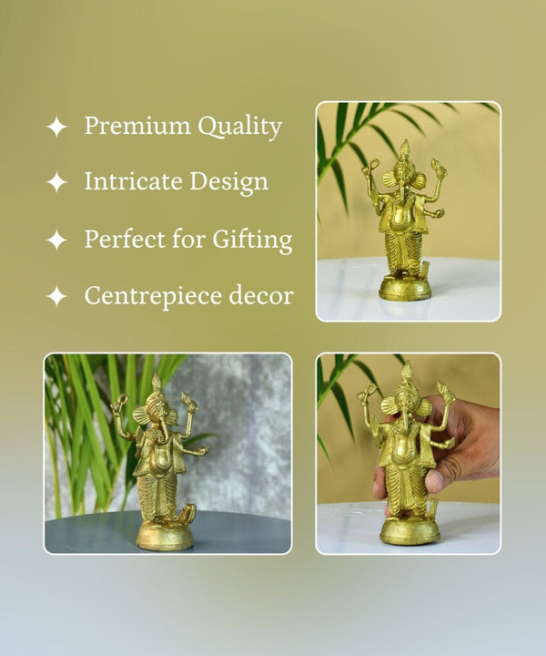Dokra Ganesh: Brass Tabletop Masterpiece for Unique Home Decor — image 3