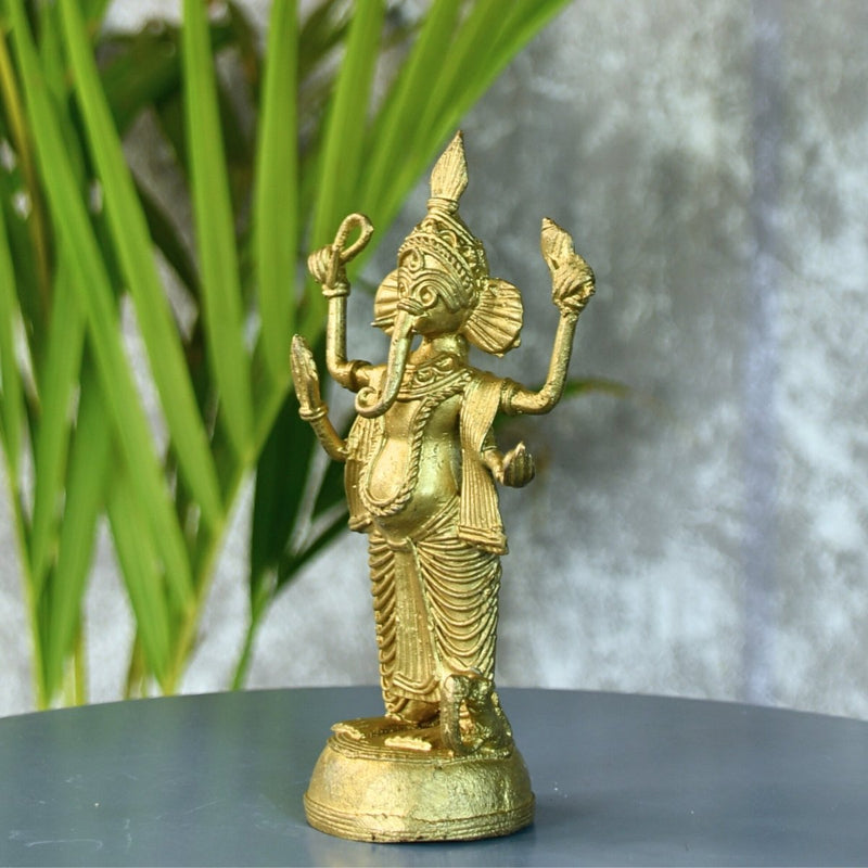 Dokra Ganesh: Brass Tabletop Masterpiece for Unique Home Decor – view 2