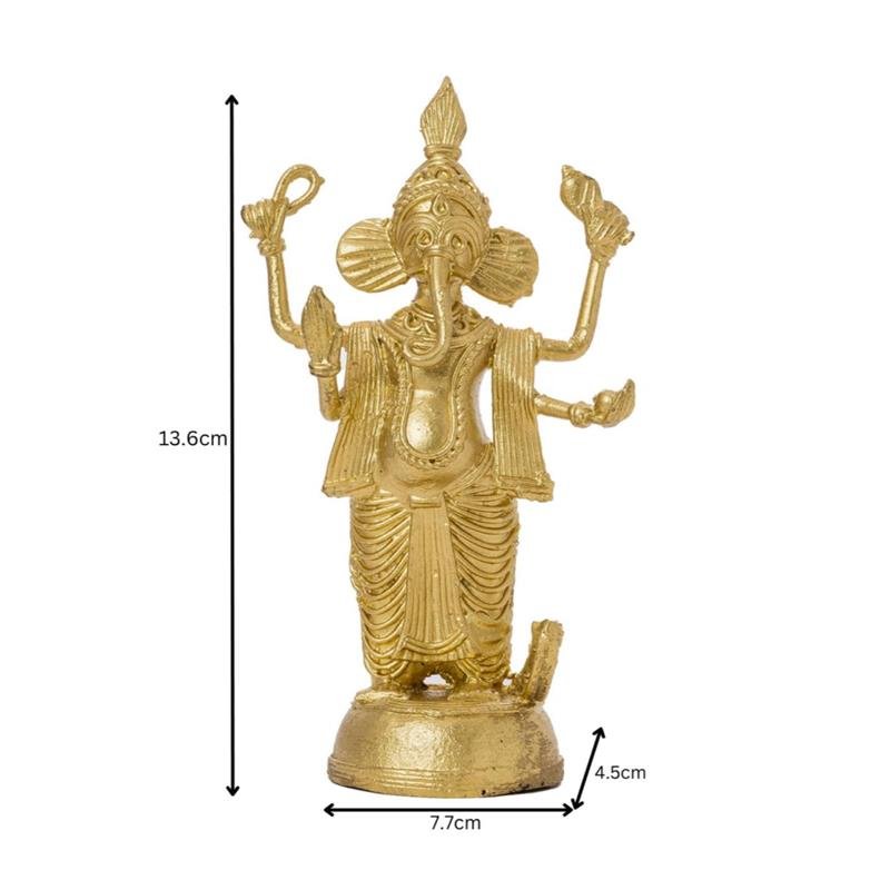 Dokra Ganesh: Brass Tabletop Masterpiece for Unique Home Decor