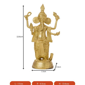 Dokra Ganesh: Brass Tabletop Masterpiece for Unique Home Decor - Sowpeace - Dokra Ganesh: Brass Tabletop Masterpiece for Unique Home Decor - Dok - DGN - BR - TT - Sowpeace