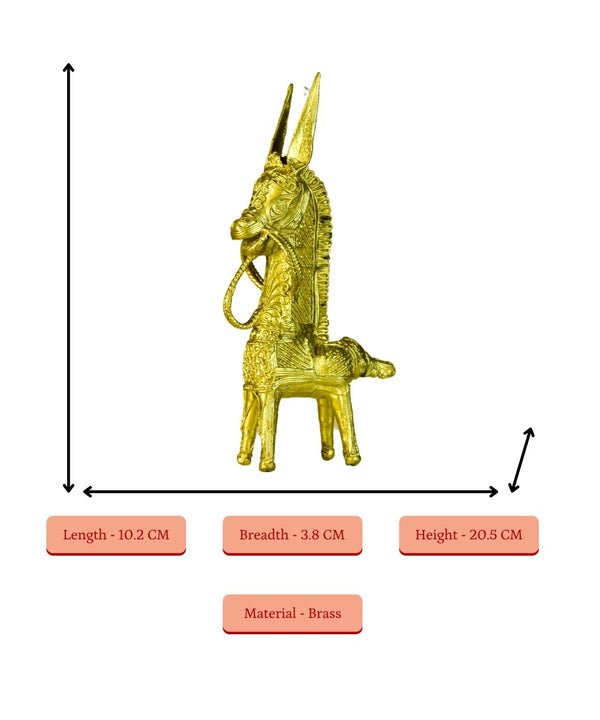 Dokra Horse: Brass Tabletop Decor Masterpiece — image 4