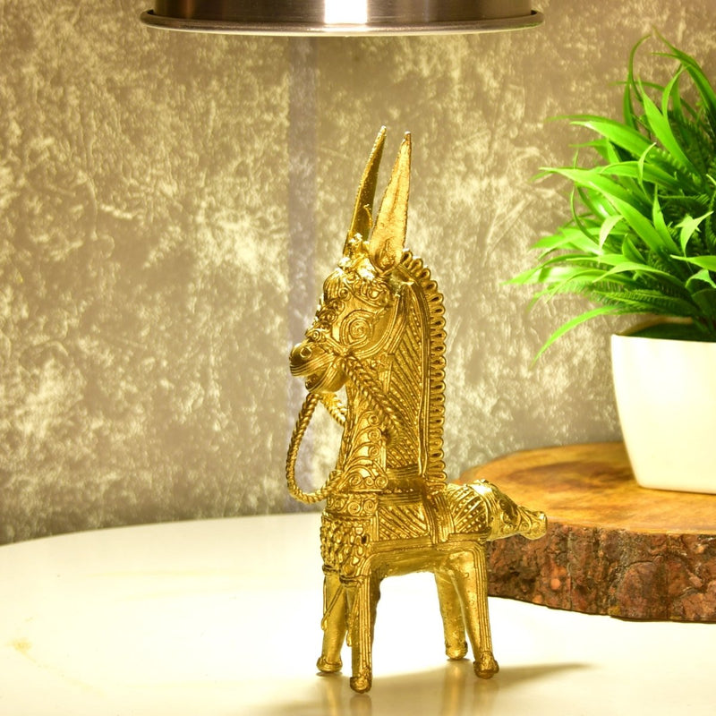 Dokra Horse: Brass Tabletop Decor Masterpiece – view 2