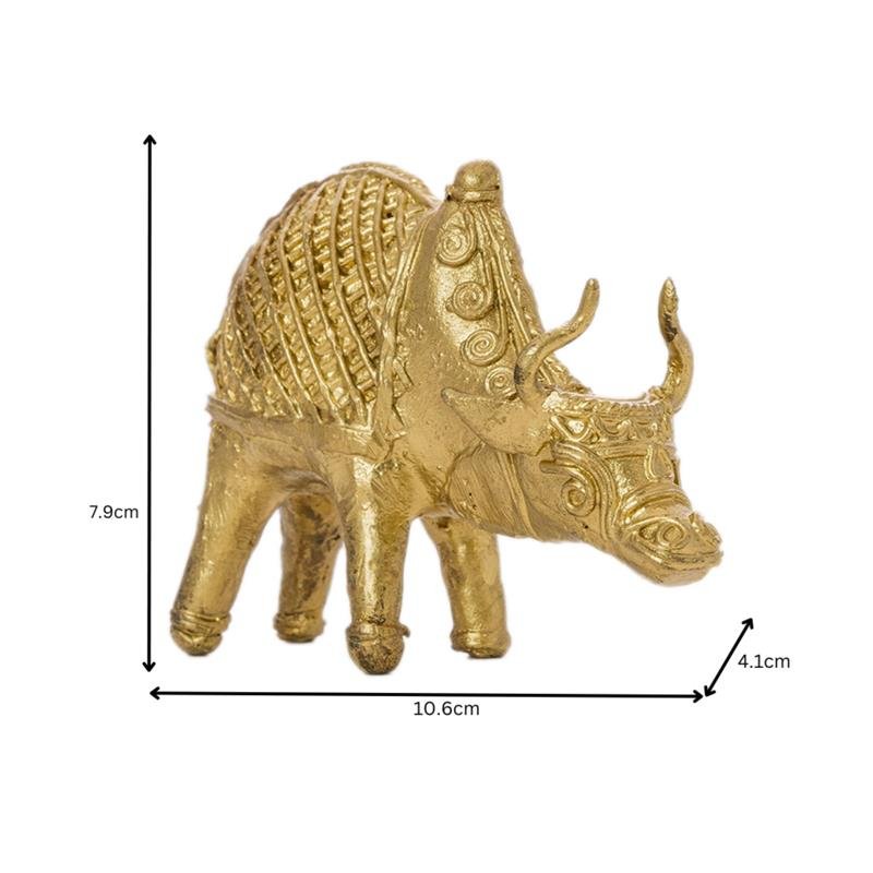 Dokra Ox: Brass Tabletop Masterpiece for Unique Home Decor - Dhokra - Sowpeace - Animal - Dhokra tabletop