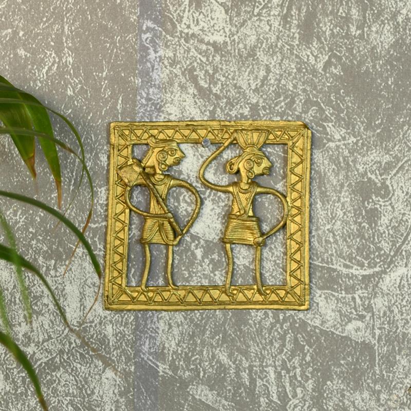 Dokra Squareplate: Artisan Brass Tabletop Elegance - Dhokra - Sowpeace - Dokra - New Arrivals