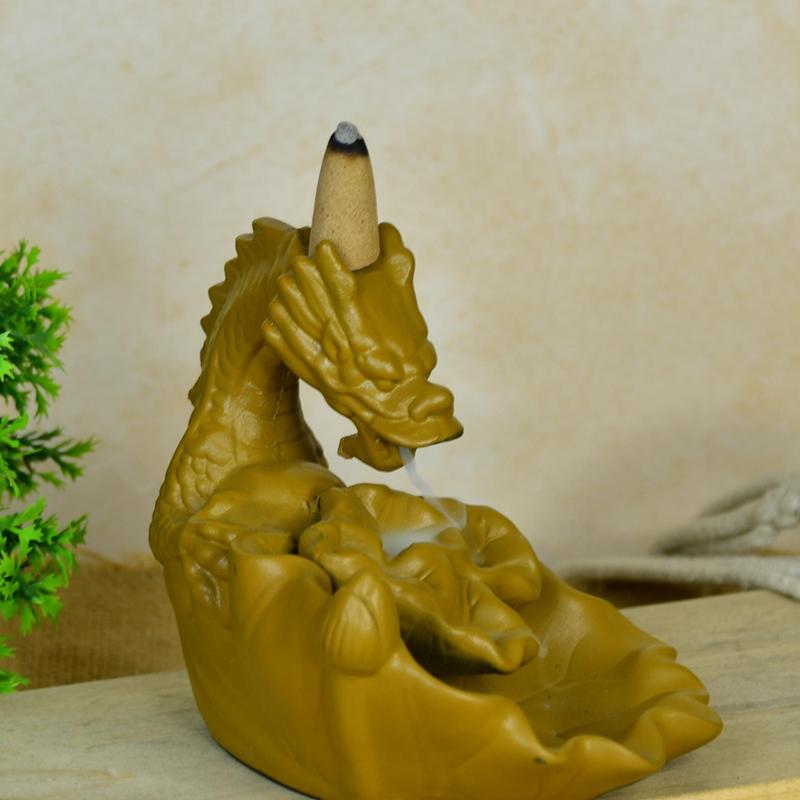 Dragon Smoke Fountain by Sowpeace - Beautiful Resin Showpiece for Home Decor