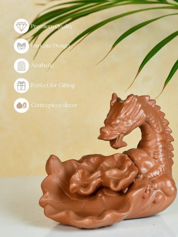 Dragon Smoke Fountain by Sowpeace - Beautiful Resin Showpiece for Home Decor