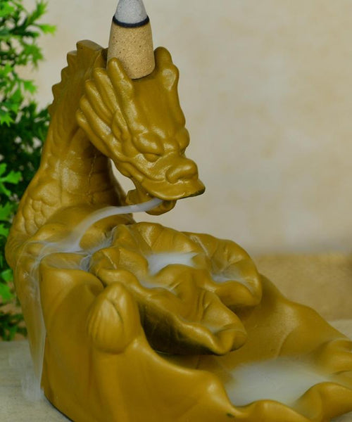 Dragon Smoke Fountain by Sowpeace - Beautiful Resin Showpiece for Home Decor