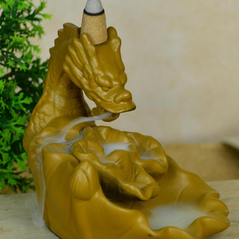 Dragon Smoke Fountain by Sowpeace - Beautiful Resin Showpiece for Home Decor – view 1