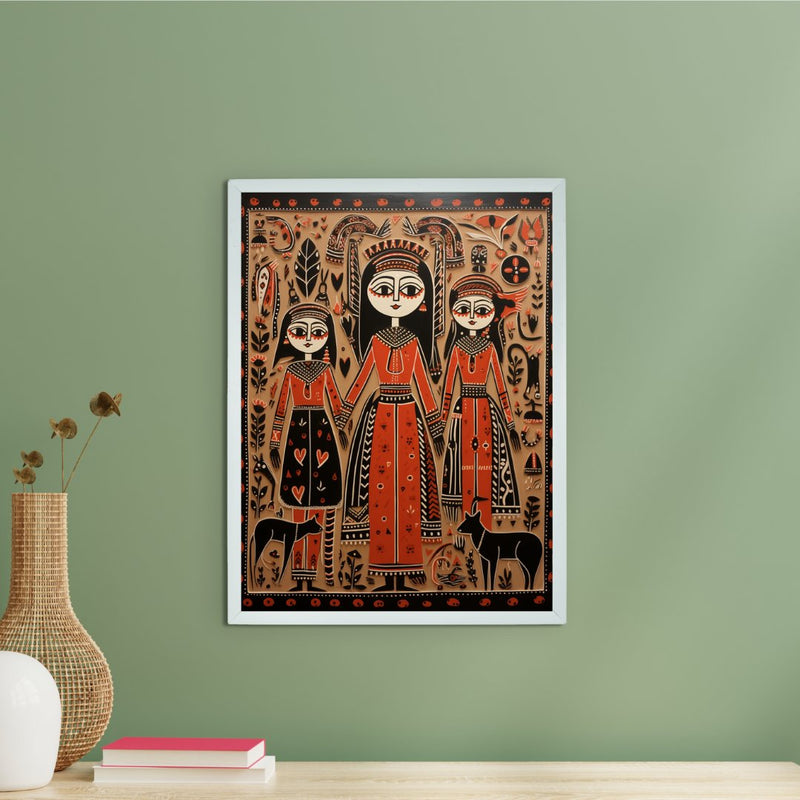 Empowering Generations: Sowpeace Handcrafted Wall Decor – Premium Indian-Inspired Canvas Art for Elegant Home Decoration – view 1