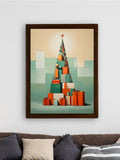 Festive Triangles: Sowpeace's Joyful Handcrafted Wall Art – Premium Indian - Inspired Canvas Prints for Stylish Holiday Decoration - Wall painting - Chitran by sowpeace - Festive Triangles: Sowpeace's Joyful Handcrafted Wall Art – Premium Indian - Inspired Canvas Prints for Stylish Holiday Decoration - Sowpeace