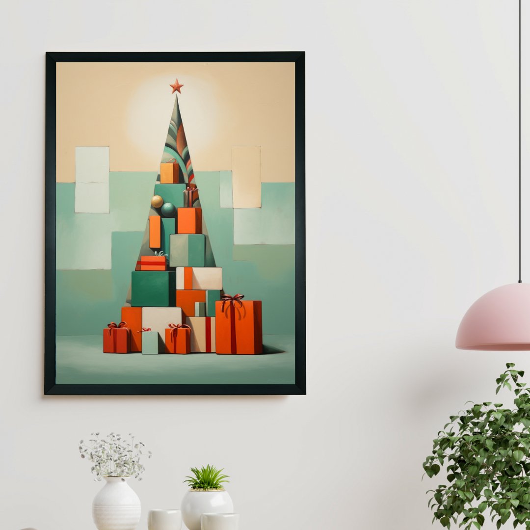 Festive Triangles: Sowpeace's Joyful Handcrafted Wall Art – Premium Indian - Inspired Canvas Prints for Stylish Holiday Decoration - Wall painting - Chitran by sowpeace - Festive Triangles: Sowpeace's Joyful Handcrafted Wall Art – Premium Indian - Inspired Canvas Prints for Stylish Holiday Decoration - CH - WRT - TTG - Sowpeace