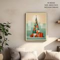 Festive Triangles: Sowpeace's Joyful Handcrafted Wall Art – Premium Indian - Inspired Canvas Prints for Stylish Holiday Decoration - Wall painting - Chitran by sowpeace - Festive Triangles: Sowpeace's Joyful Handcrafted Wall Art – Premium Indian - Inspired Canvas Prints for Stylish Holiday Decoration - Sowpeace