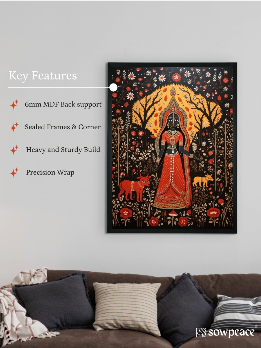 Find Your Flame: Sowpeace Handcrafted Abstract Print – Premium Indian-Inspired Canvas Art for Stylish Home Interiors