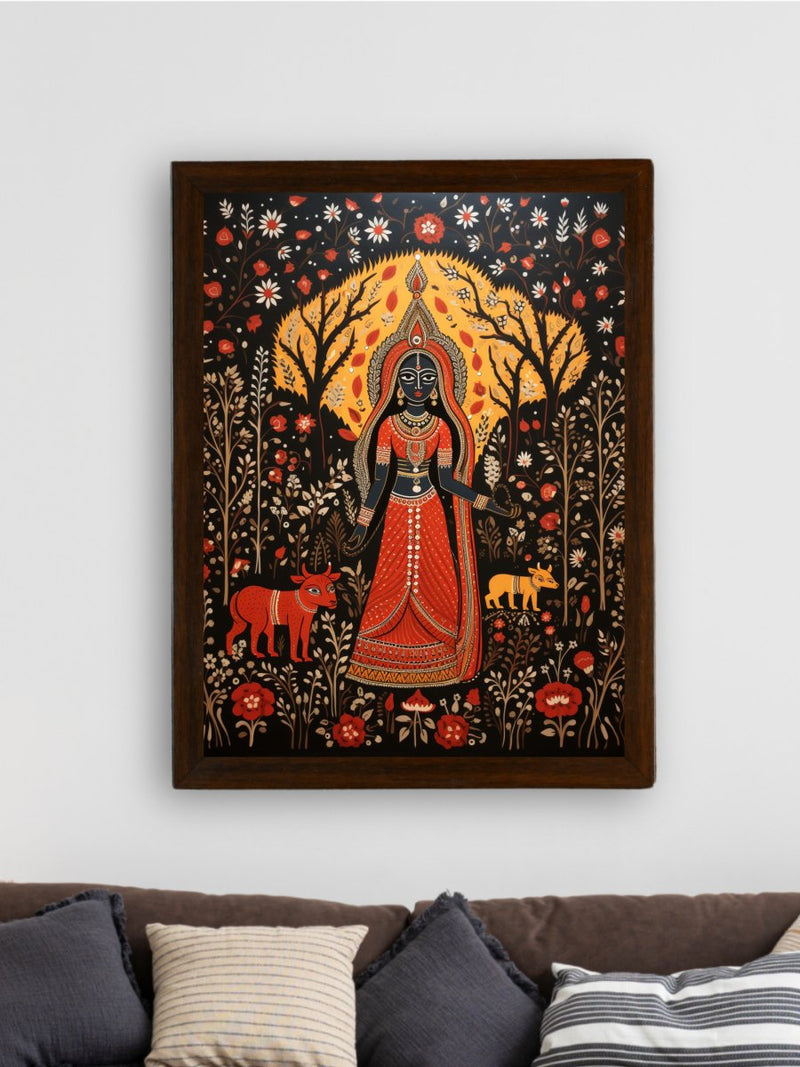 Find Your Flame: Sowpeace Handcrafted Abstract Print – Premium Indian-Inspired Canvas Art for Stylish Home Interiors – view 3