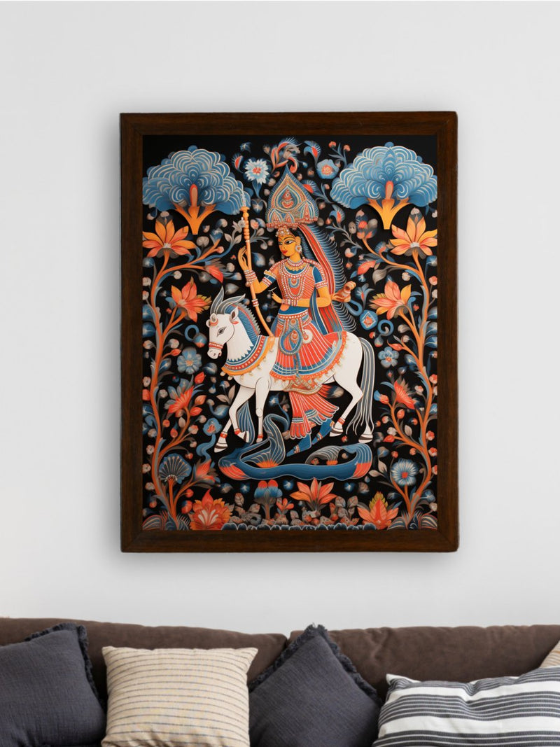 Find Your Inner Rider: Sowpeace Handcrafted Abstract Art – Premium Indian-Inspired Canvas Print for Modern Decor – view 3