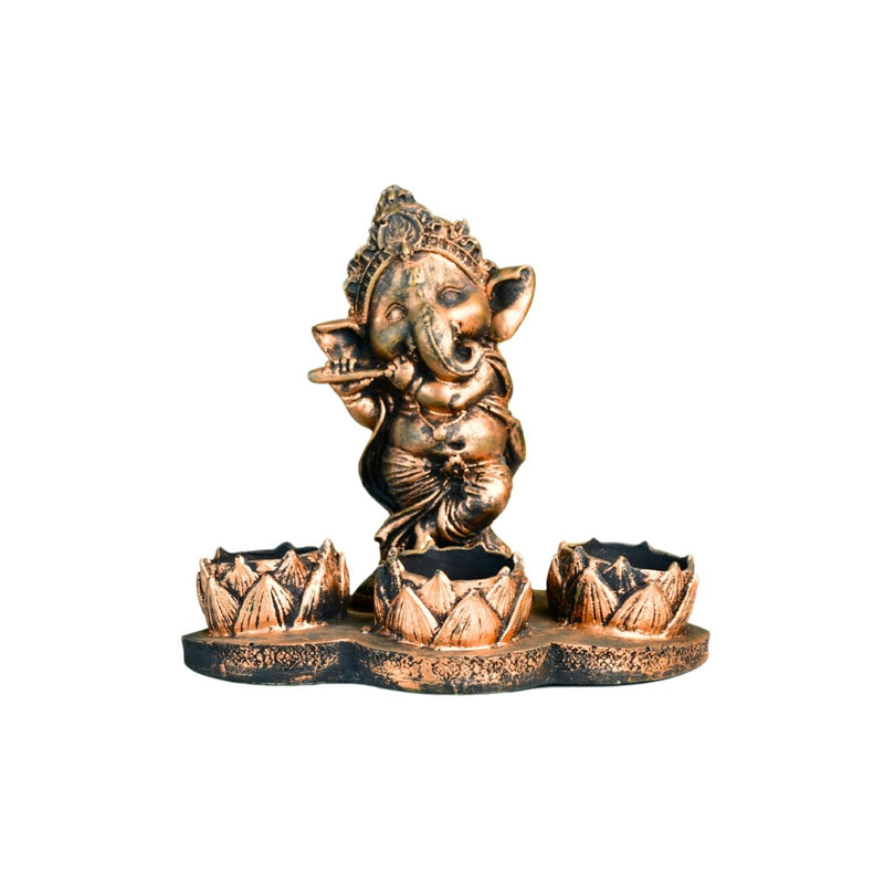 Ganesh Resin Candle Holder by Sowpeace - Artisan Home Decor & Showpiece – view 7