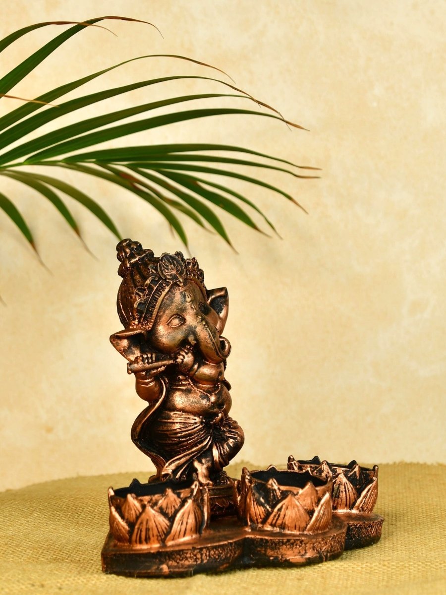 Ganesh Resin Candle Holder by Sowpeace - Artisan Home Decor & Showpiece