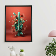 Global Chill: Sowpeace Premium Abstract Winter Canvas Prints – Handcrafted Indian-Inspired Art for Elegant Winter Decor - Additional View