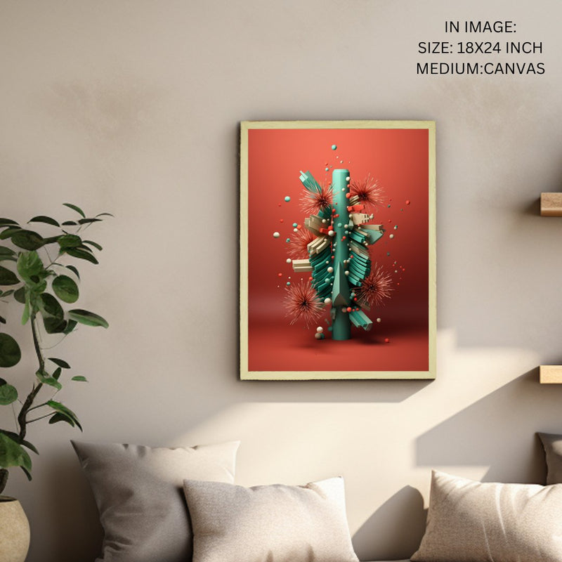 Global Chill: Sowpeace Premium Abstract Winter Canvas Prints – Handcrafted Indian-Inspired Art for Elegant Winter Decor – view 5