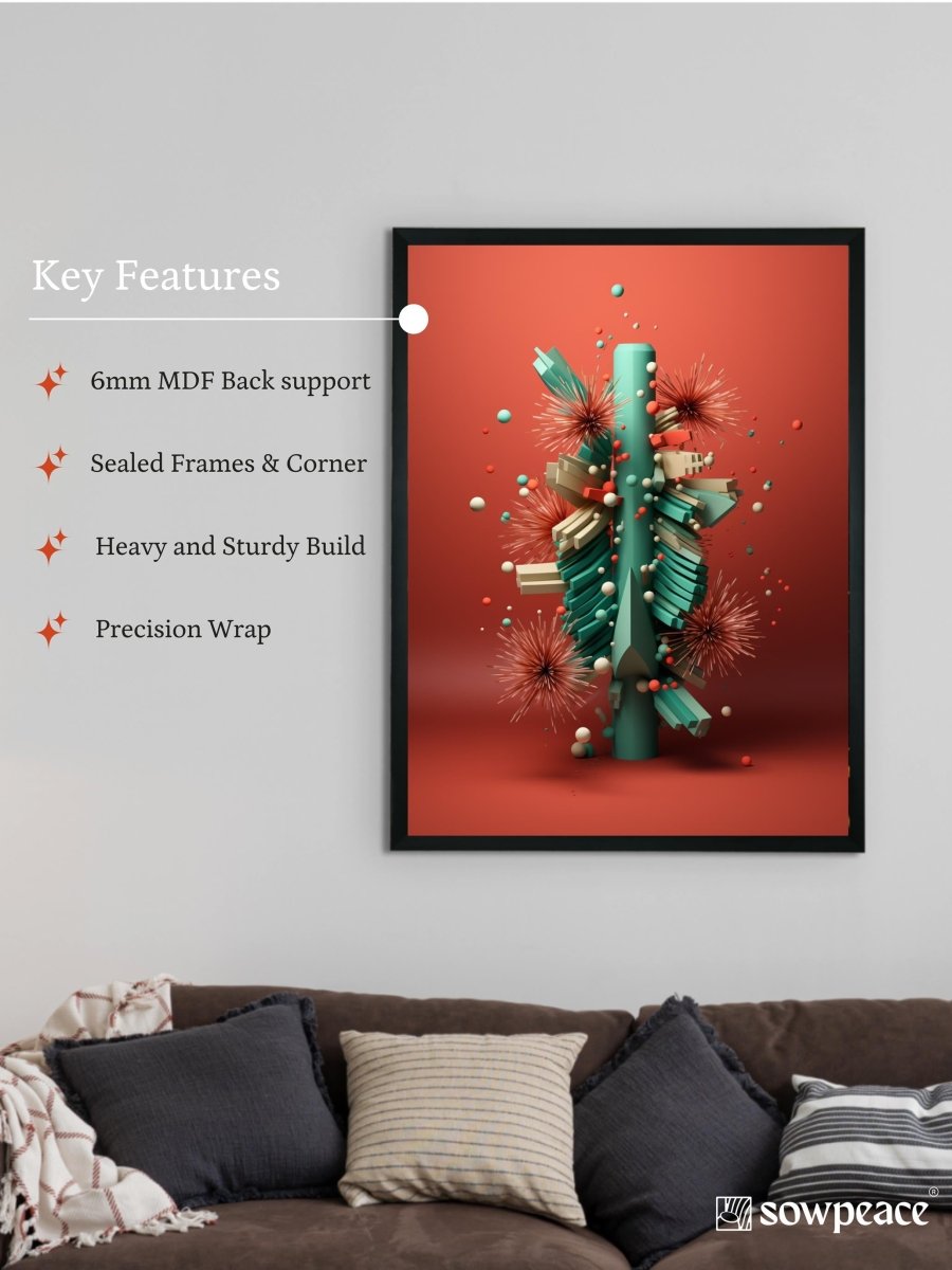 Global Chill: Sowpeace Premium Abstract Winter Canvas Prints – Handcrafted Indian-Inspired Art for Elegant Winter Decor