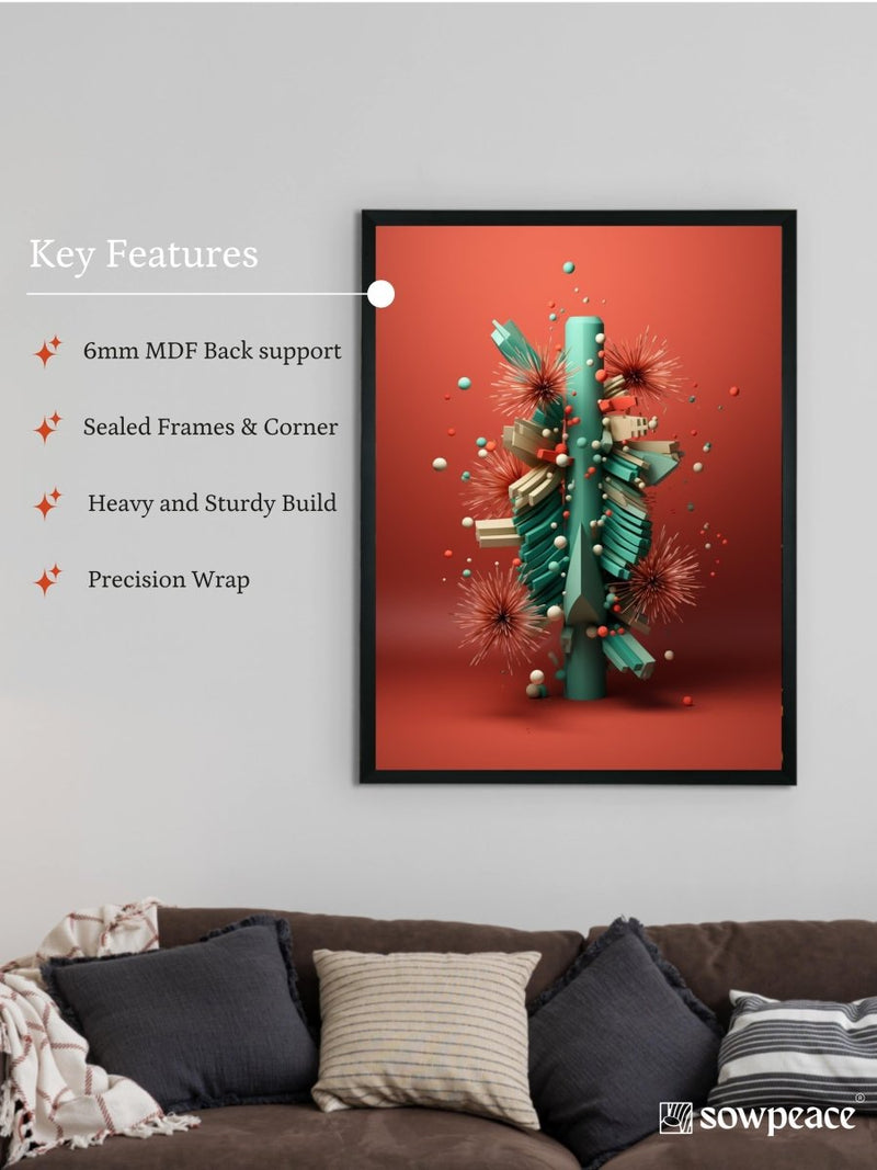 Global Chill: Sowpeace Premium Abstract Winter Canvas Prints – Handcrafted Indian-Inspired Art for Elegant Winter Decor – view 6