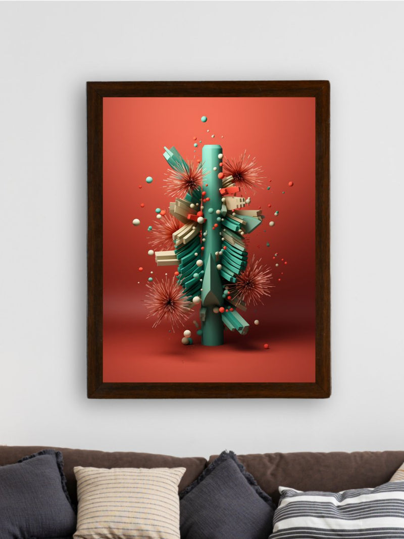 Global Chill: Sowpeace Premium Abstract Winter Canvas Prints – Handcrafted Indian-Inspired Art for Elegant Winter Decor – view 3