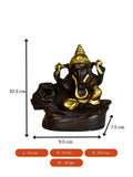 Golden Ganesh Resin Tabletop Decor by Sowpeace - Unique Home Showpiece - Decor - Sowpeace - Golden Ganesh Resin Tabletop Decor by Sowpeace - Unique Home Showpiece - RES - GGF - TT - Sowpeace