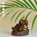 Golden Ganesh Resin Tabletop Decor by Sowpeace - Unique Home Showpiece - Decor - Sowpeace - 