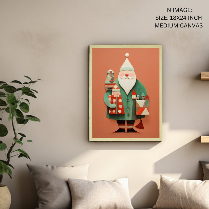 Sowpeace Santa: Premium Gifting Hope Canvas Prints – Handcrafted Indian-Inspired Art for Stylish Holiday Home Decor – view 5