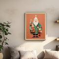 Green Santa Canvas: Festive Home Decor with Gift-Inspired Artistry -Wall painting-Chitran by sowpeace-Green Santa Canvas: Festive Home Decor with Gift-Inspired Artistry-CH-WRT-SGG-Sowpeace