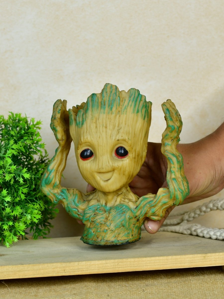 Groot Figurine Planter with Hands Up | Sowpeace Artisan Home Decor & Functional Design - Decor - Sowpeace - Groot Figurine Planter with Hands Up | Sowpeace Artisan Home Decor & Functional Design - RES - GRHU - TT - Sowpeace